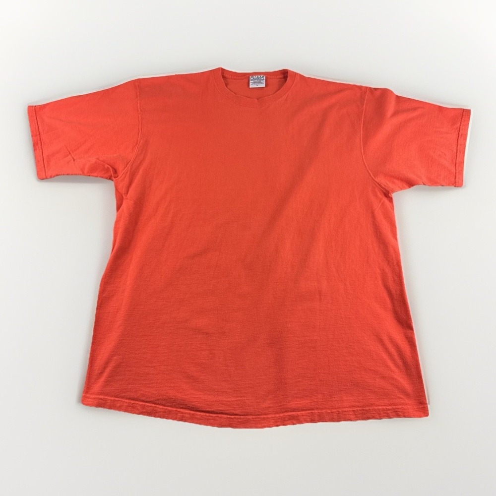 Vintage Pluma Heavyweight T-Shirt Mens XL Orange Workwear Blank Shirt Sleeve Top